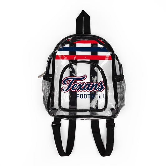 Texans Clear Bag, Clear Stadium Backpack, Transparent Game Day Backpack