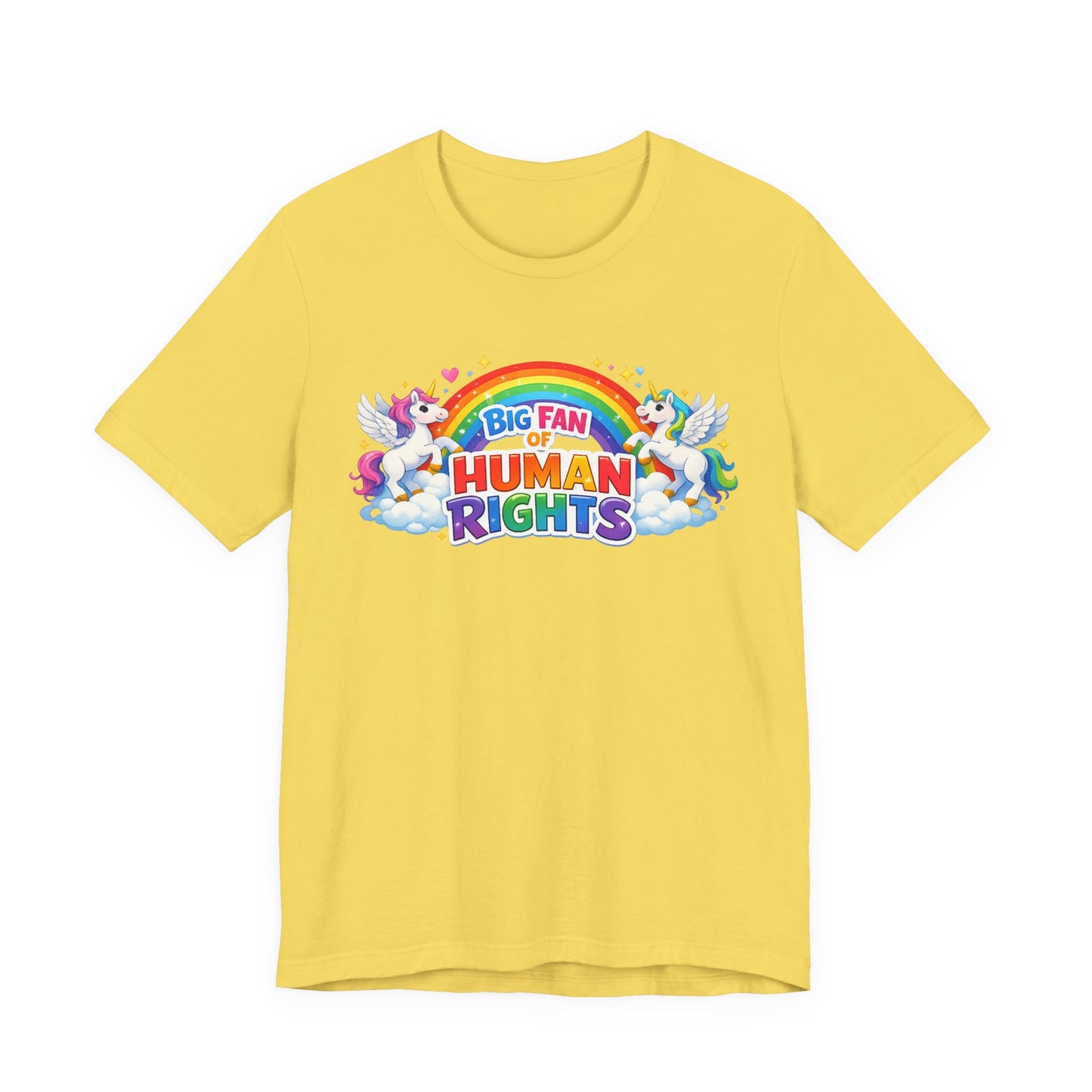 Big Fan of Human Rights T-Shirt, Rainbow Unicorns Humanity Shirt, Pride Shirt