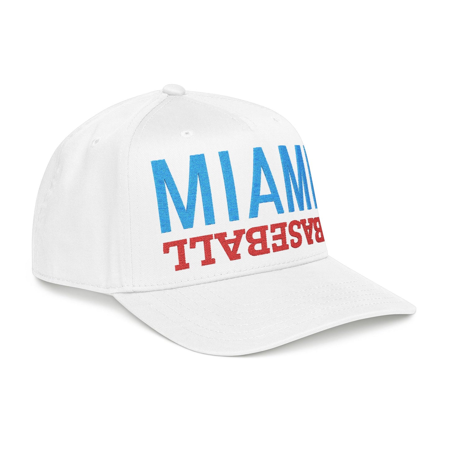 Embroidered Miami Baseball Hat, Mid Profile Baseball Cap, Sports Gifts