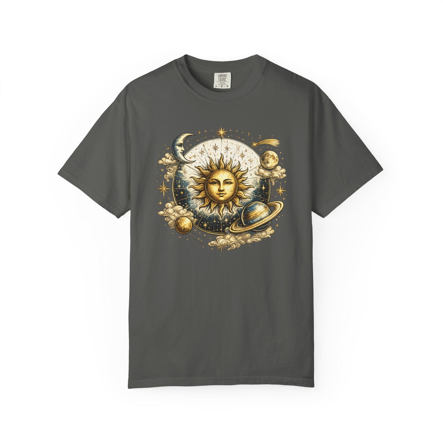 Celestial Sun and Moon Graphic Tee: Astrology Planet Shirt, Universe Shirt, Solar System Tee