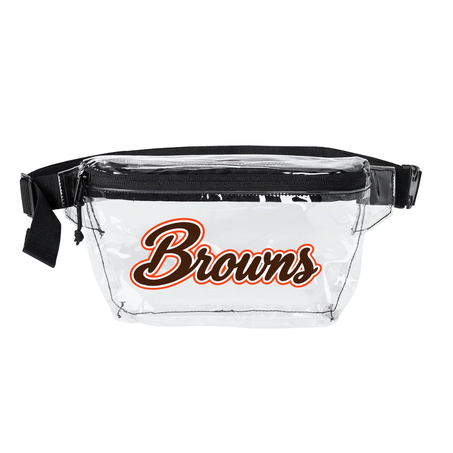 Browns Clear Stadium Bag, Football Belt Bag, Transparent Fanny Pack