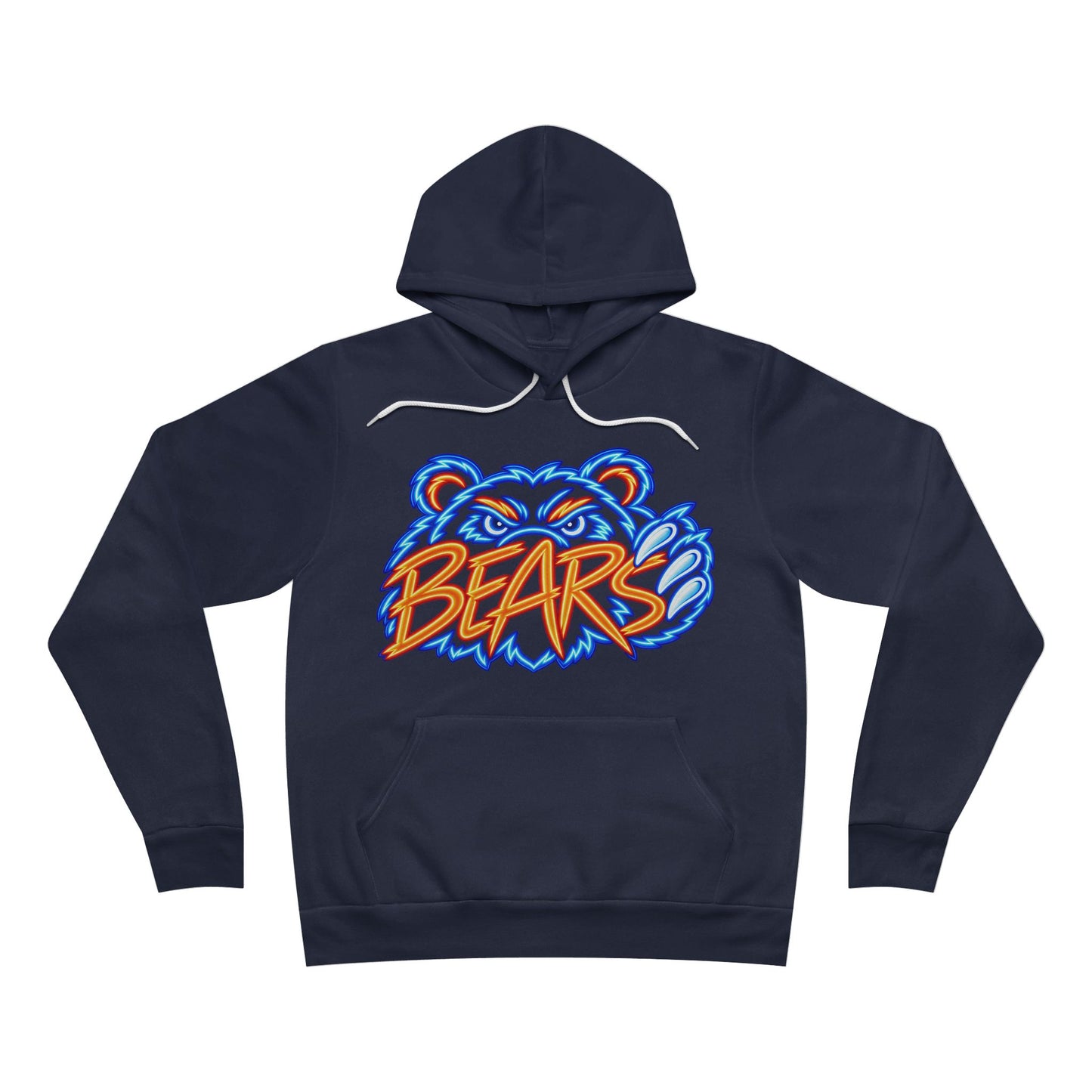 Bears Neon Sign Hoodie, Retro Sweatshirt, Football Hoodie