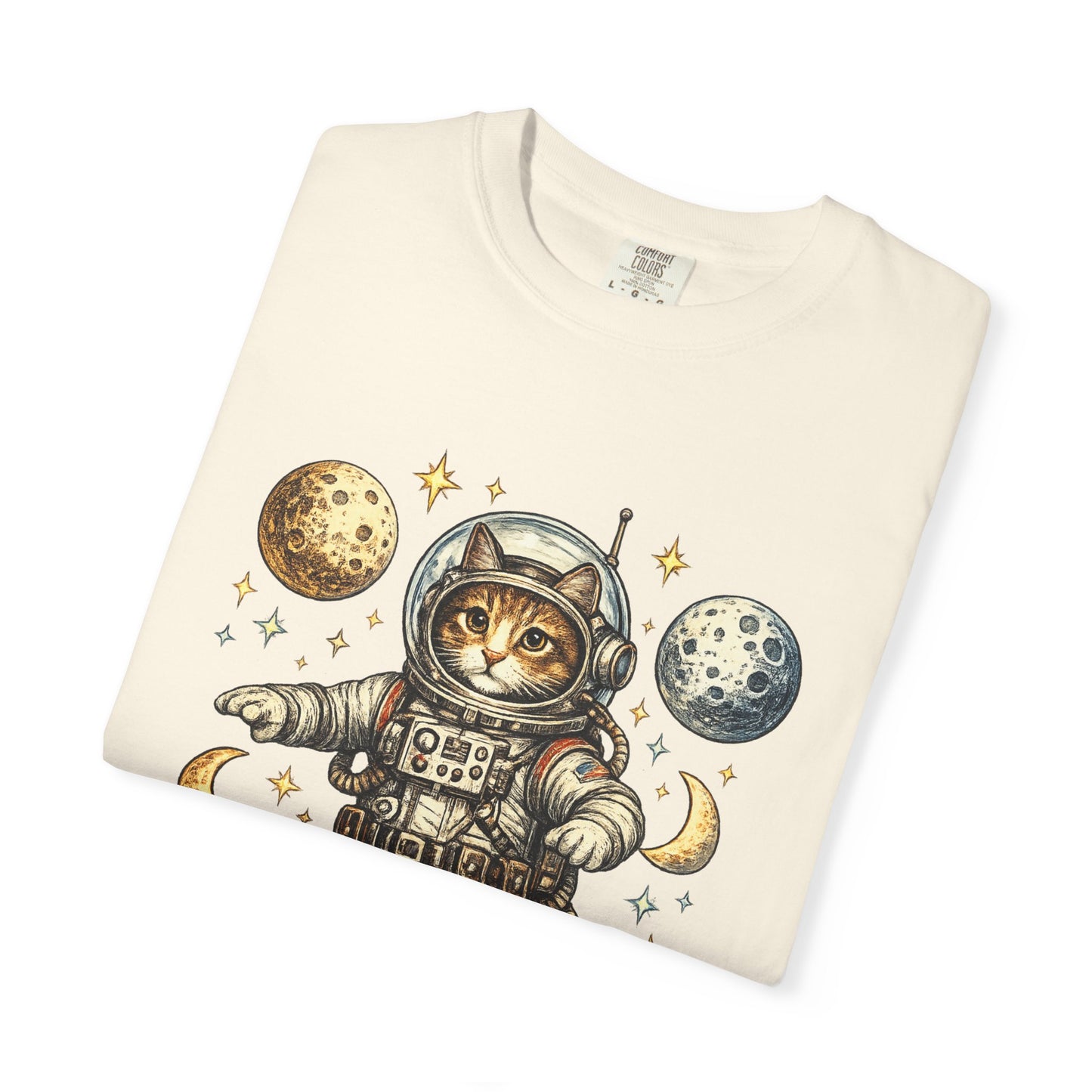 Astronaut Cat Tee | Space Kitty Illustration T-Shirt