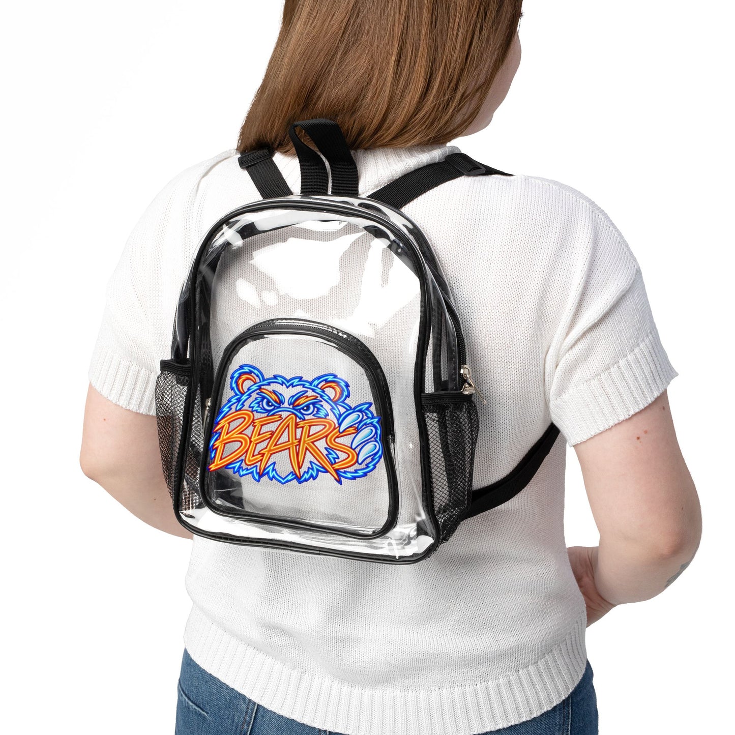 Bear Clear Backpack, Stadium Bag, Football Belt Bag, Transparent Fanny Pack
