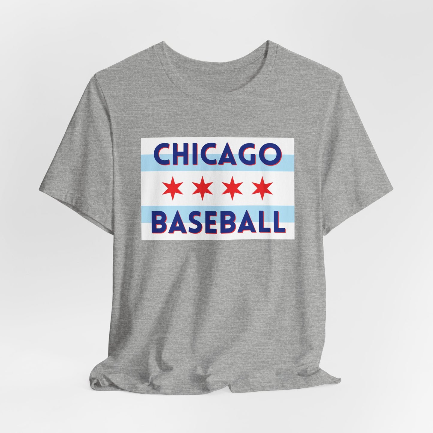 Chicago Baseball T-Shirt, Chicago Flag Tee