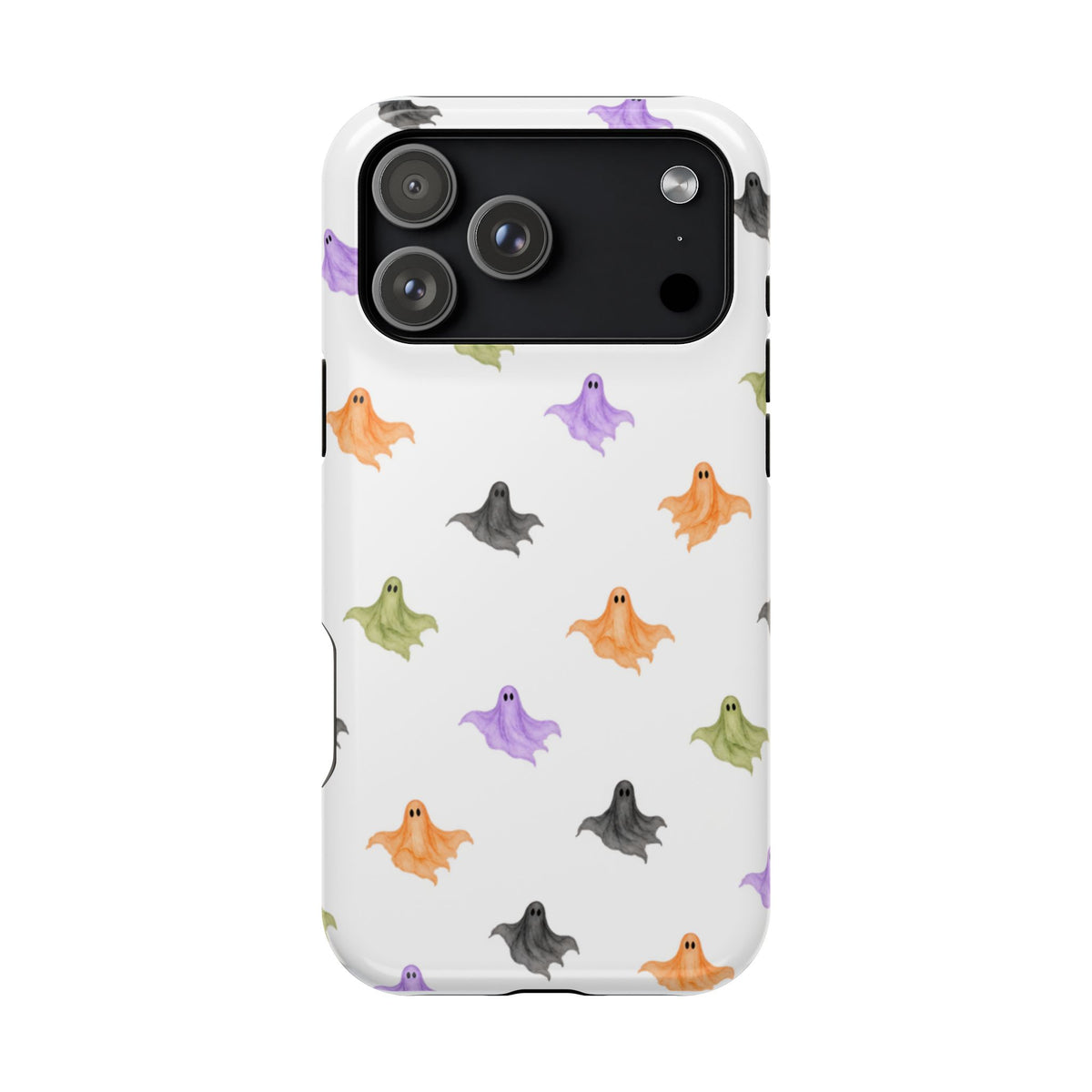 Watercolor Ghost Pattern Phone Case | Magnetic Impact-Resistant Case
