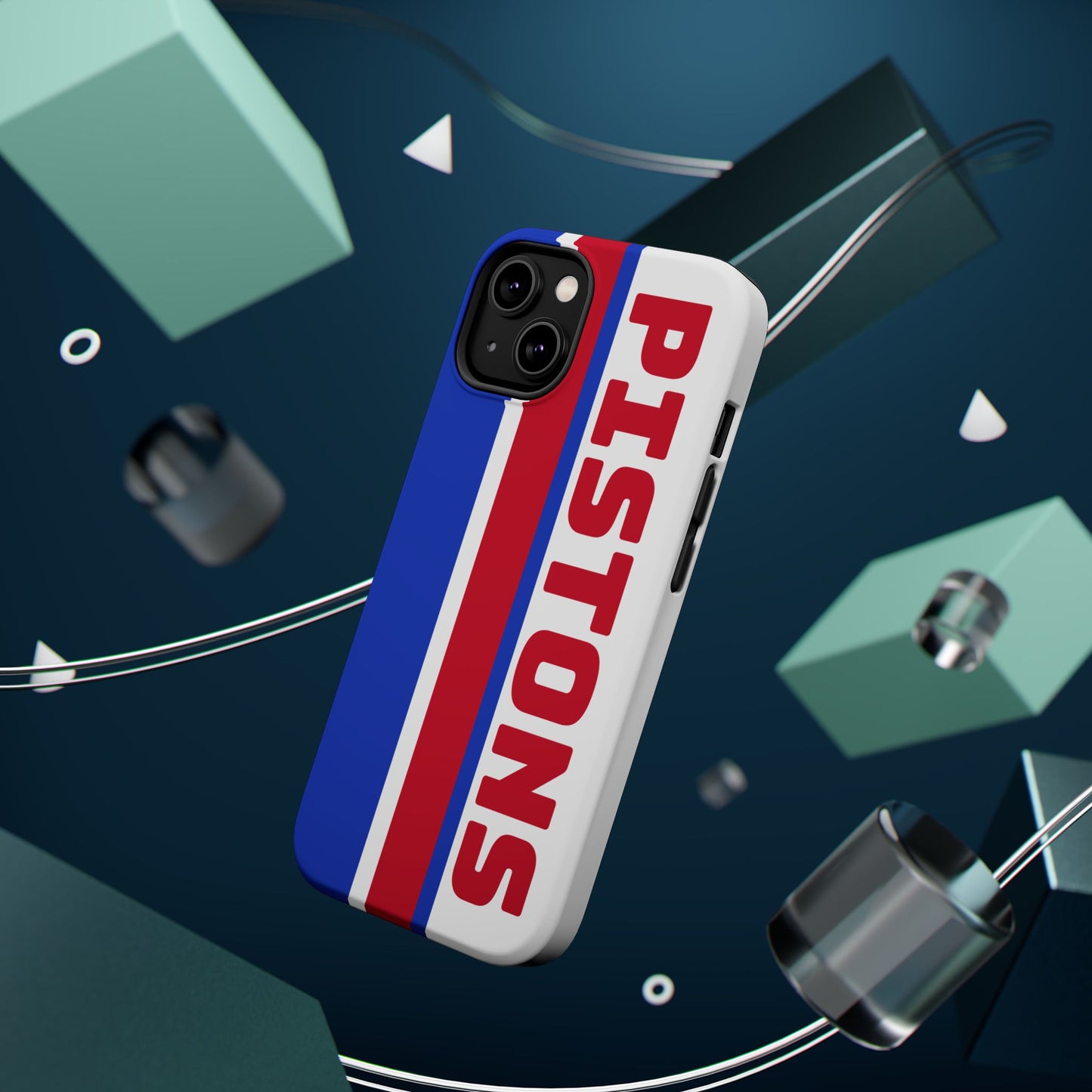 Pistons Phone Case, Magnetic Phone Case, Retro Phone Case, Basketball Gifts