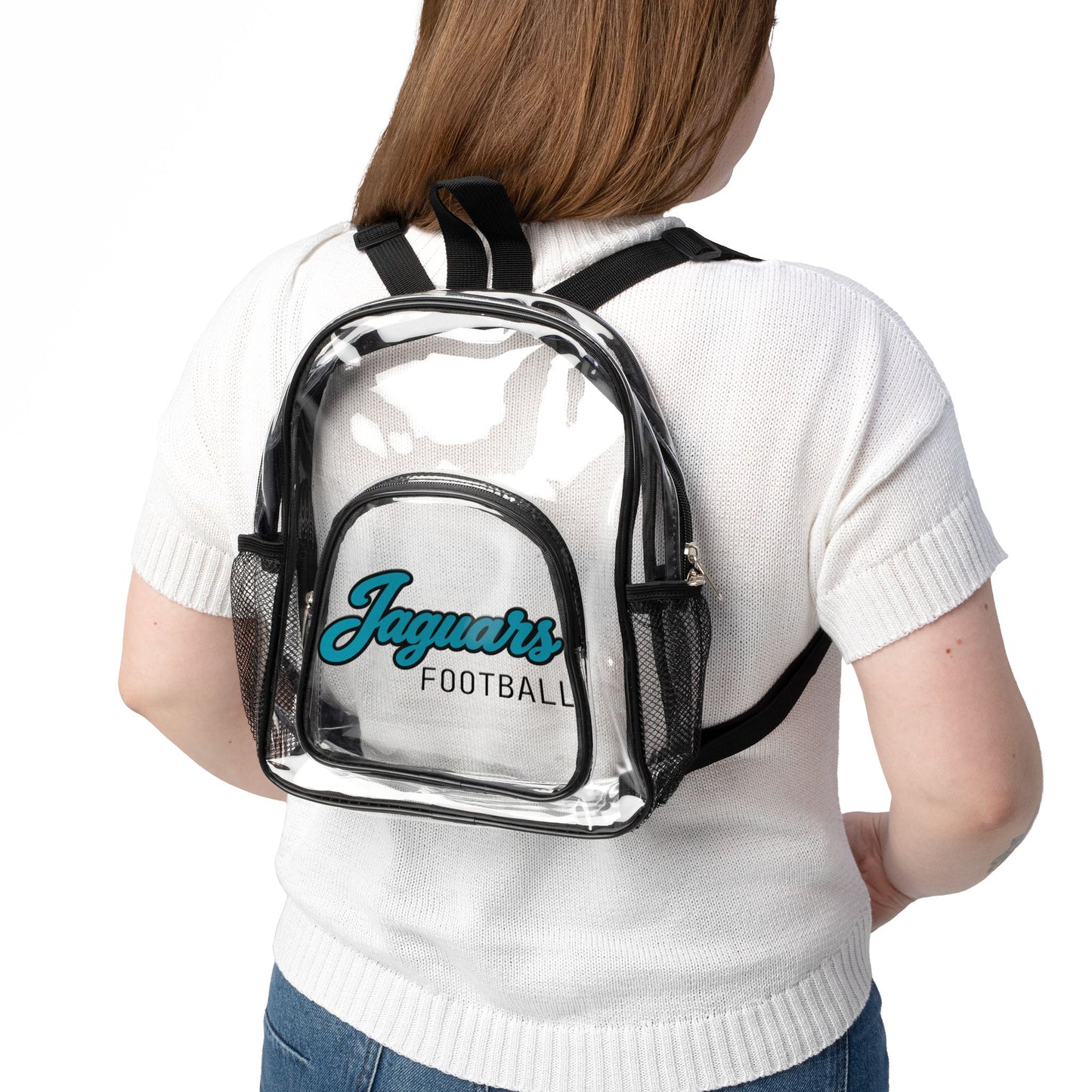 Jaguars Backpack, Clear Stadium Bag, Football Belt Bag, Transparent Bookbag