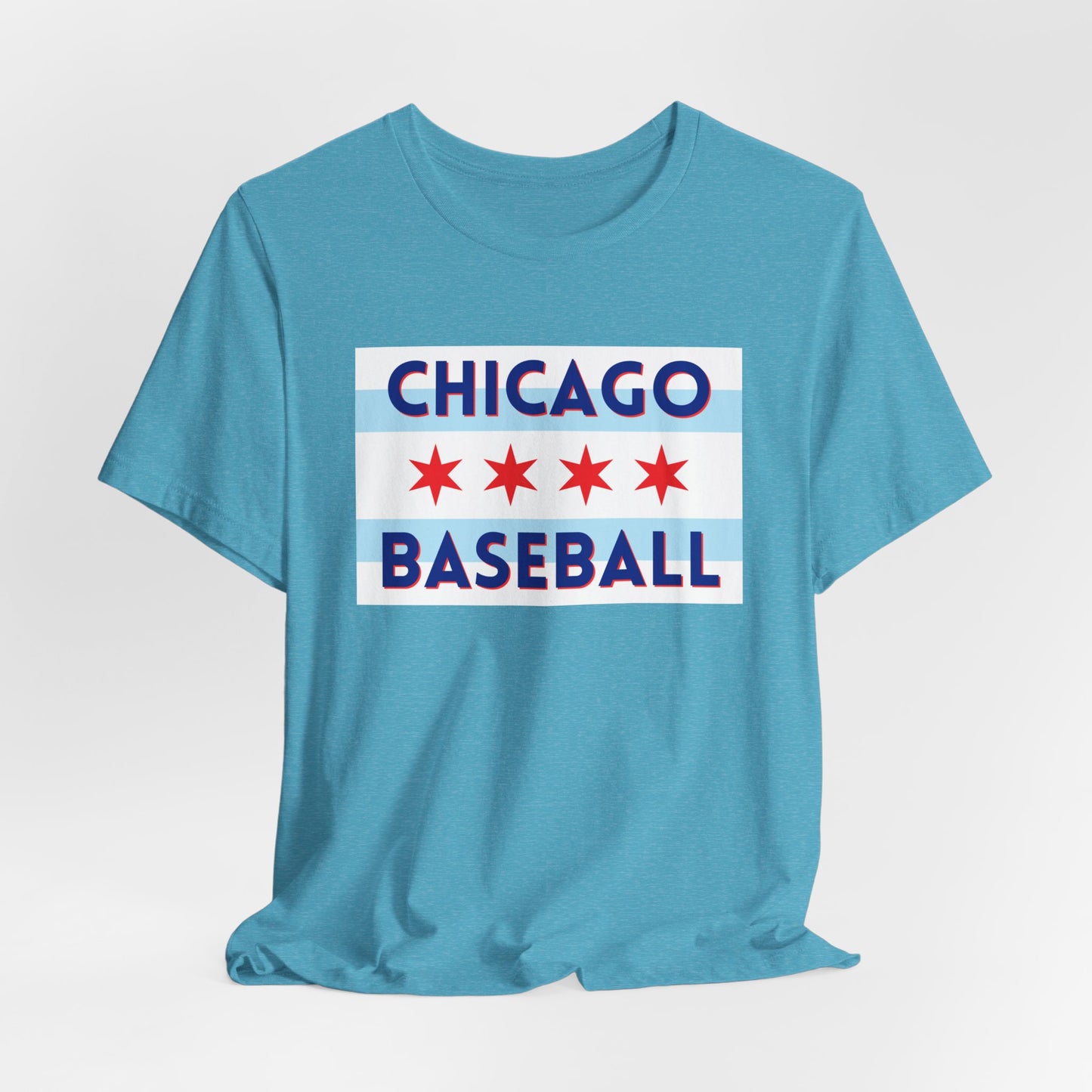 Chicago Baseball T-Shirt, Chicago Flag Tee