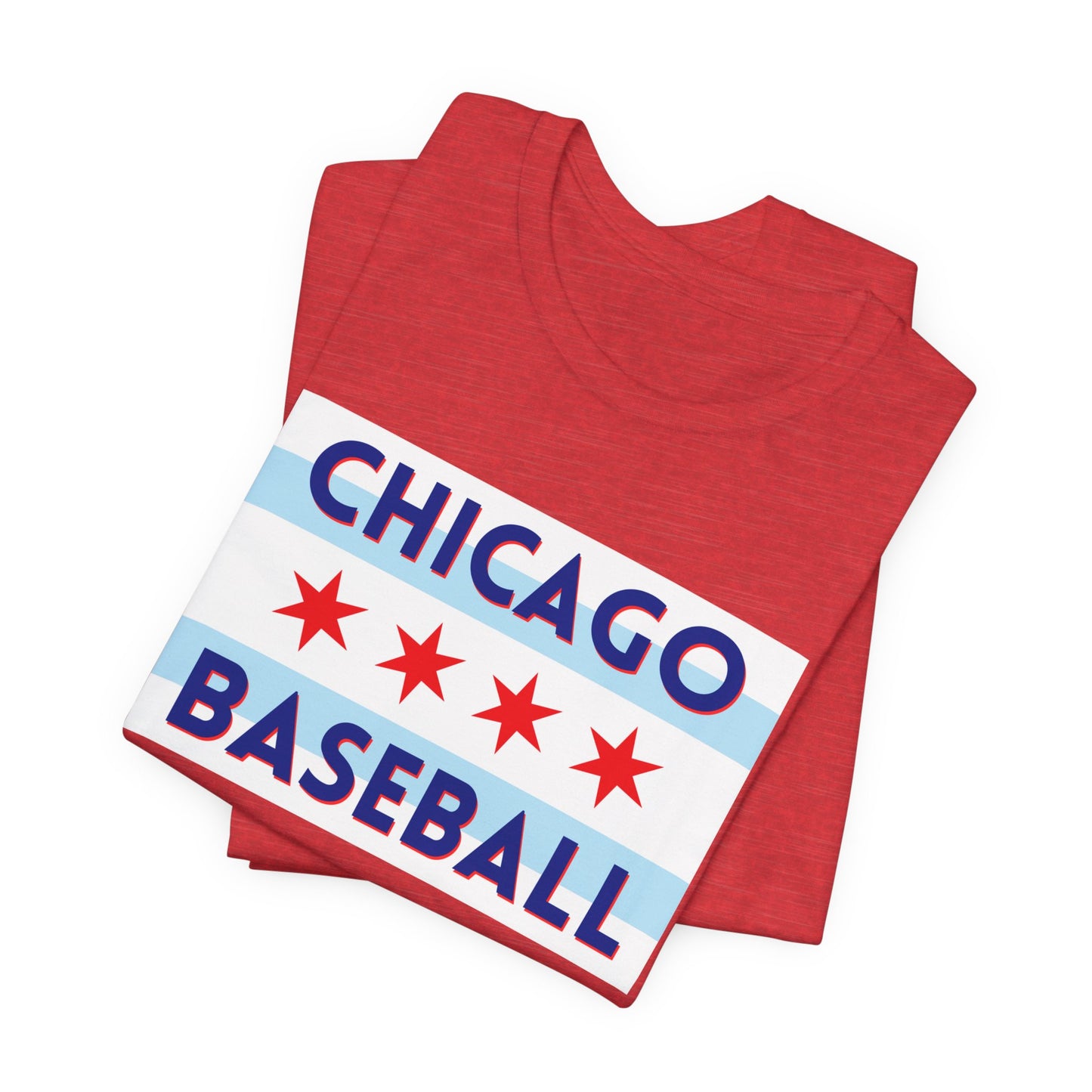 Chicago Baseball T-Shirt, Chicago Flag Tee