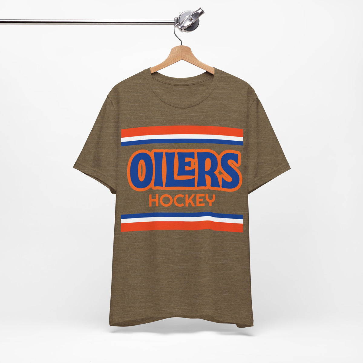 Retro Oilers Shirt, Vintage Striped Oilers Hockey T-Shirt