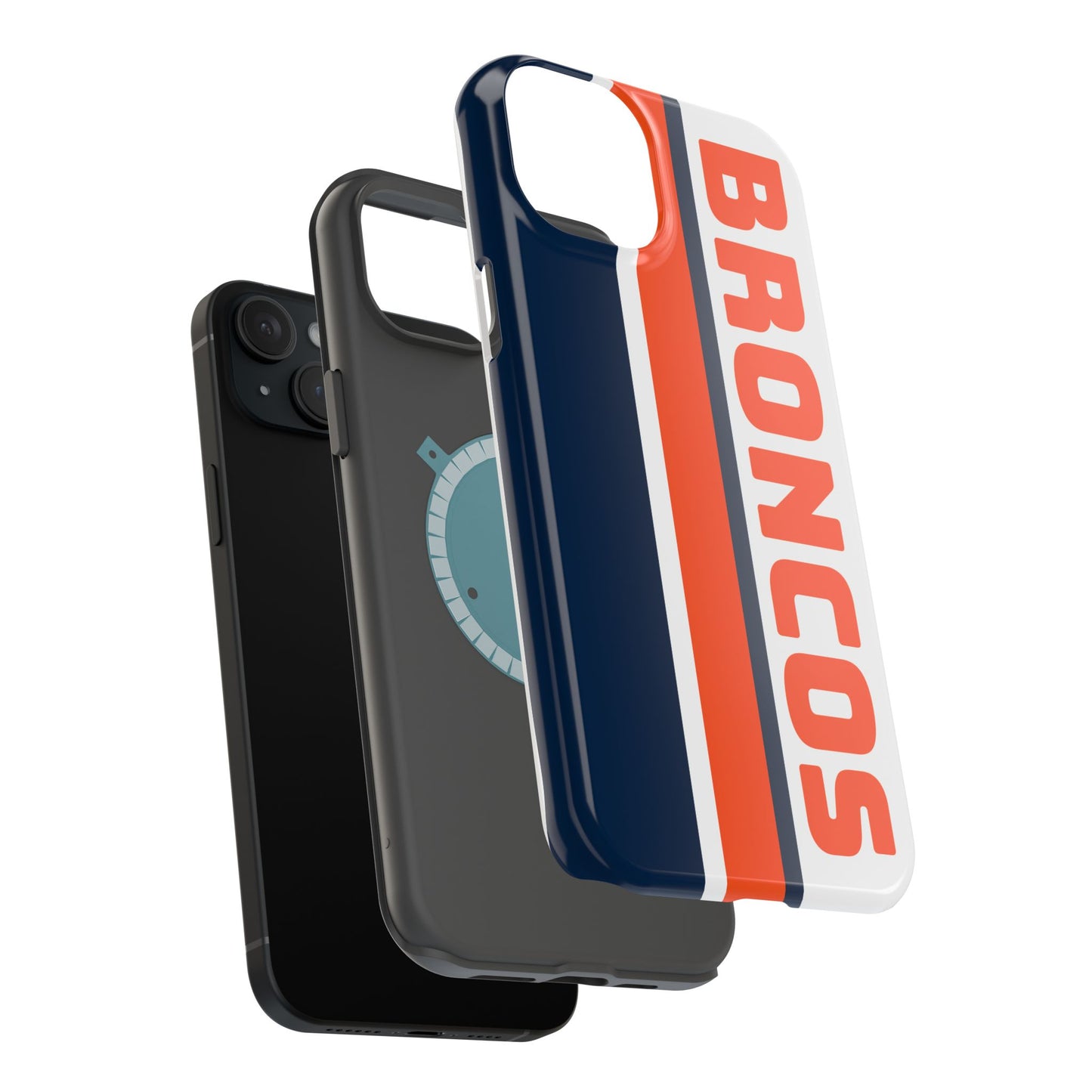 Broncos Phone Case, Magnetic Phone Case, Retro Phone Case, Baseball Case for iPhone or Samsung, Football Gifts