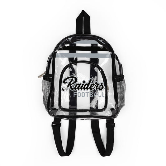 Raiders Clear Backpack, Stadium Bag, Football Belt Bag, Transparent Fanny Pack