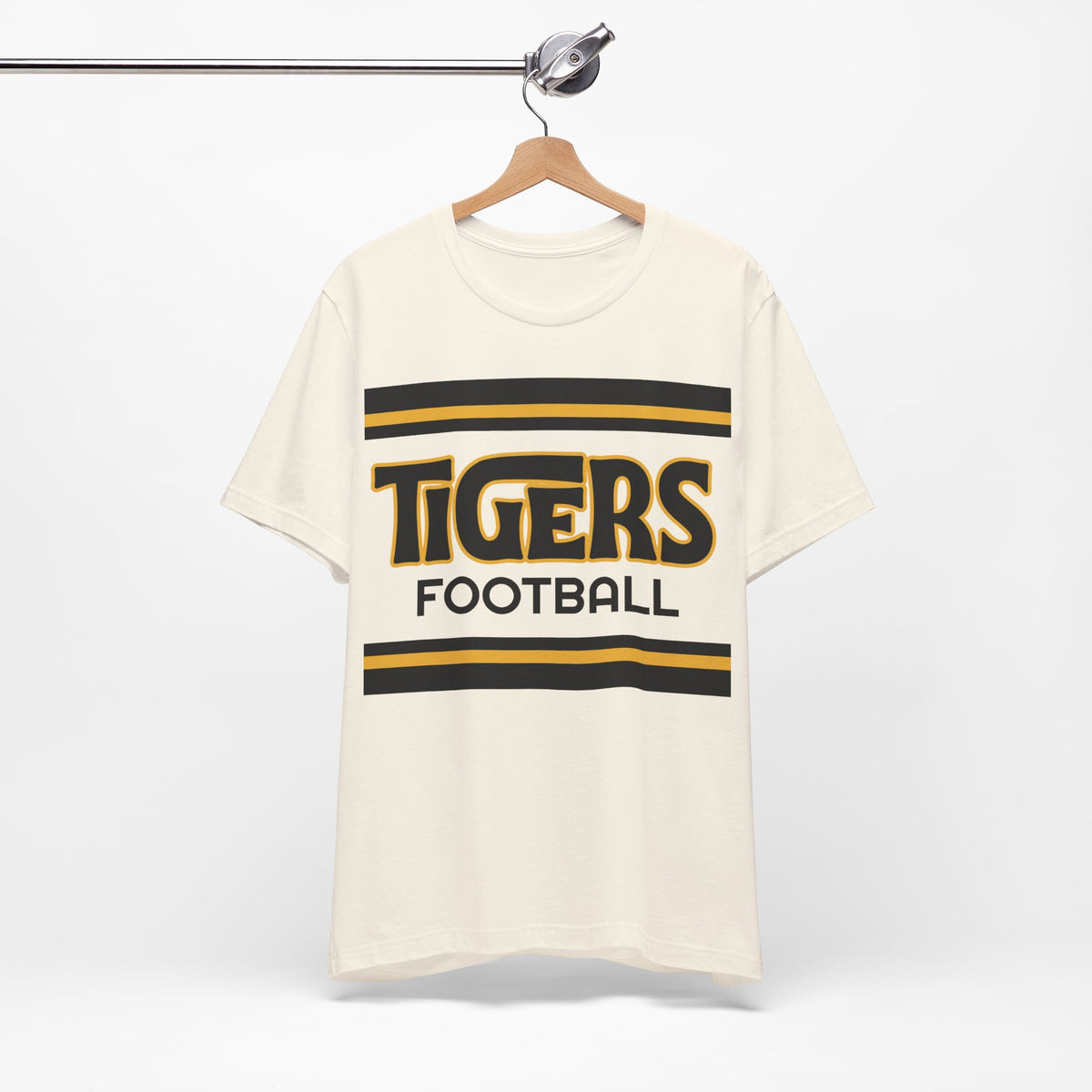 Retro Tigers Shirt, Black and Gold Tigers Shirt, Vintage Striped Tigers T-Shirt