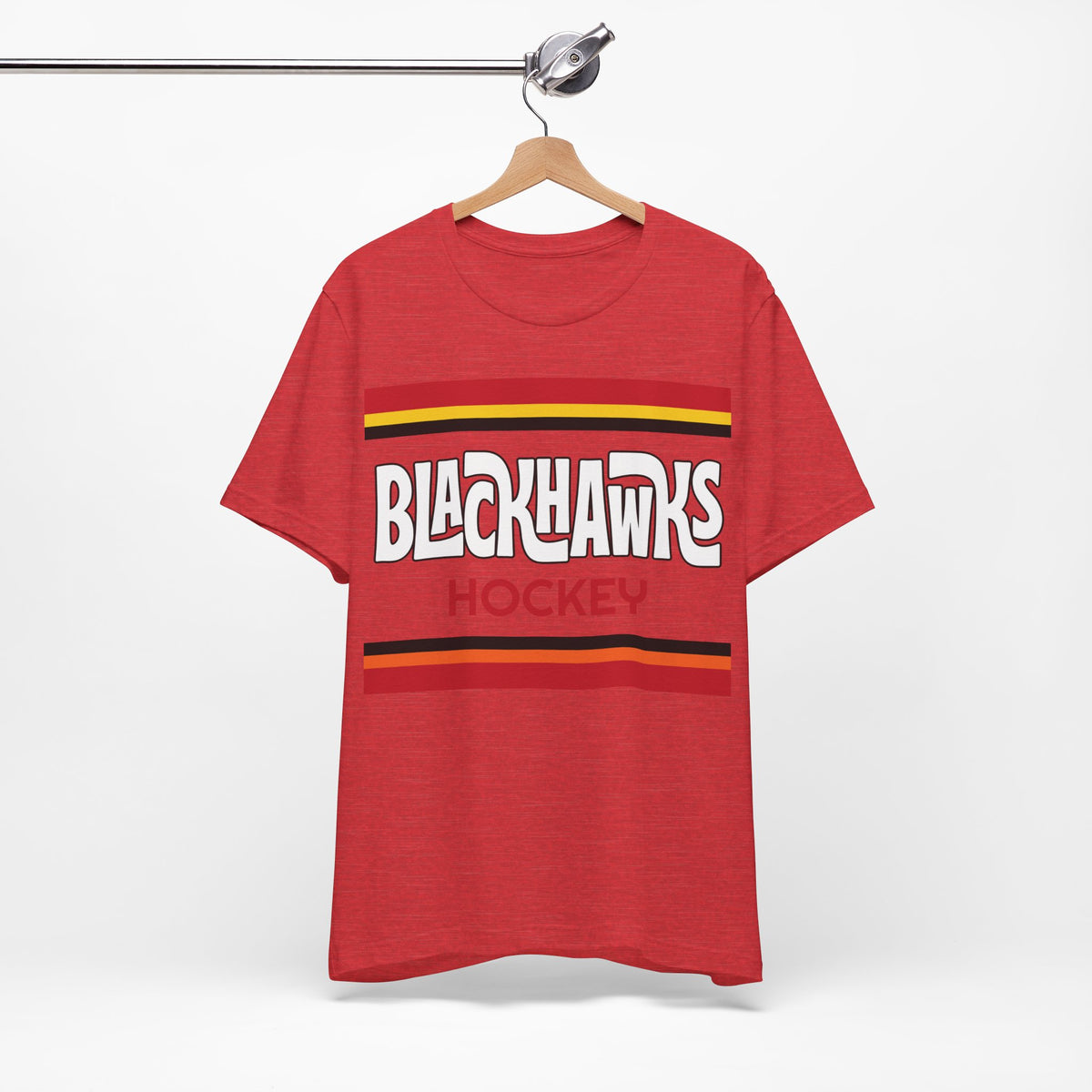 Retro Blackhawks Shirt, Vintage Striped Blackhawks T-Shirt