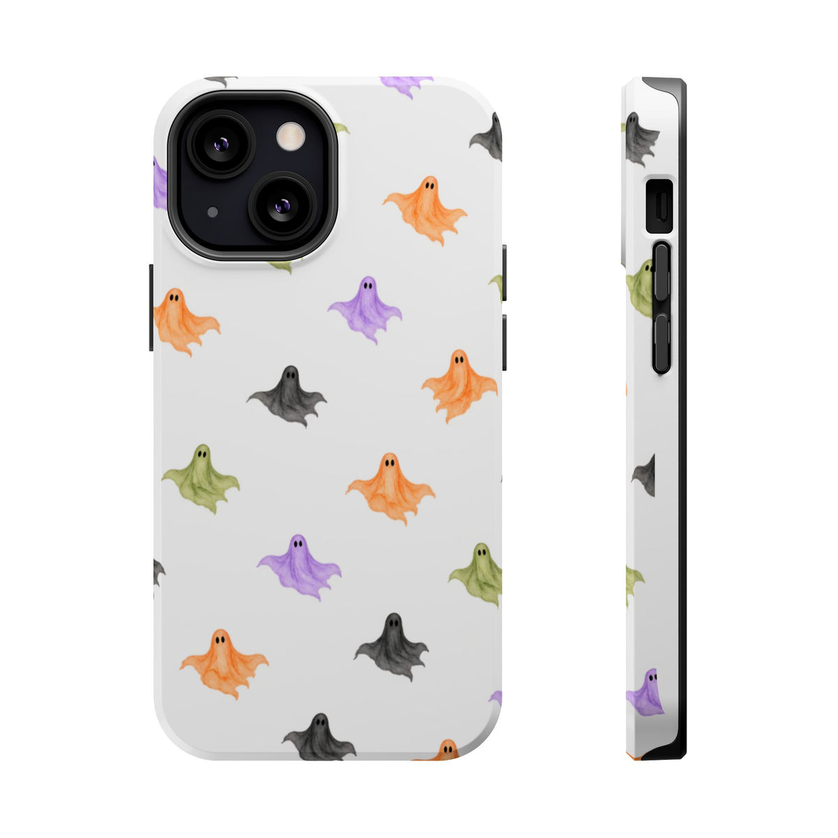 Watercolor Ghost Pattern Phone Case | Magnetic Impact-Resistant Case