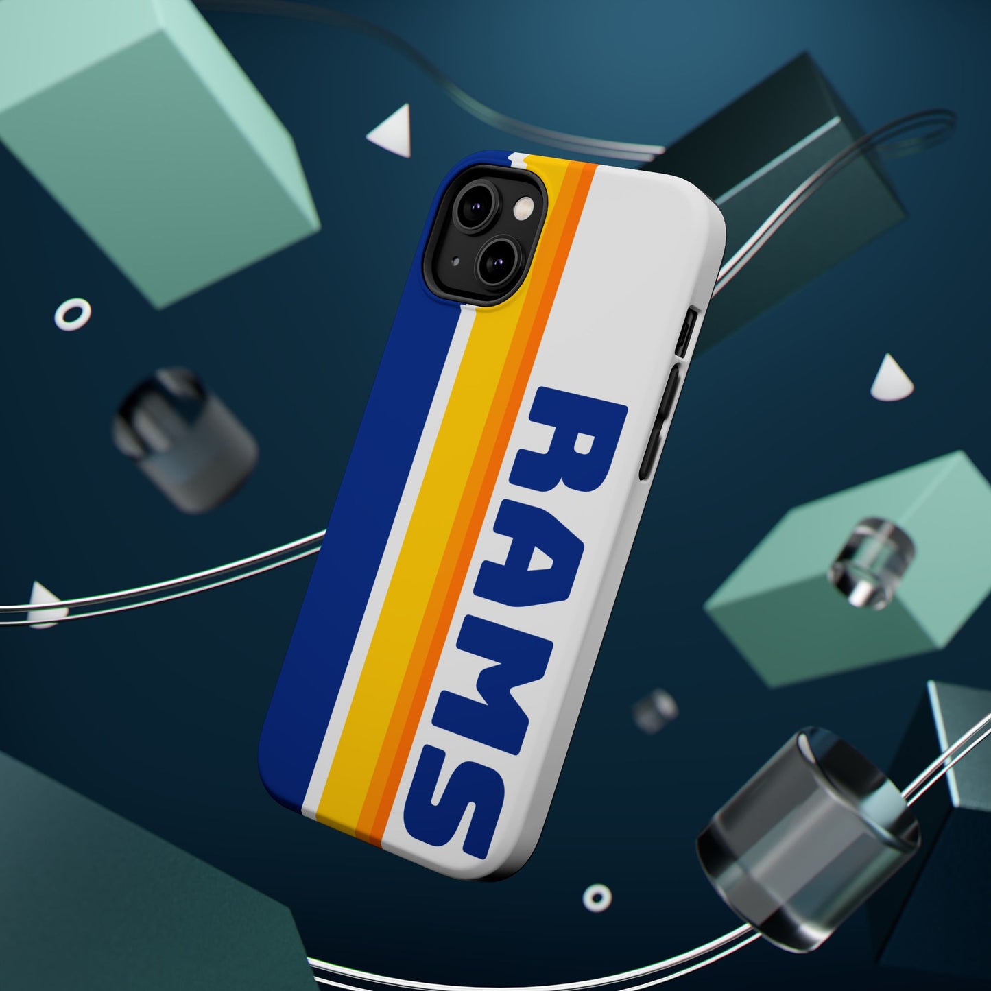 Rams Phone Case, Magnetic Phone Case, Retro Phone Case, Football Case for iPhone or Samsung