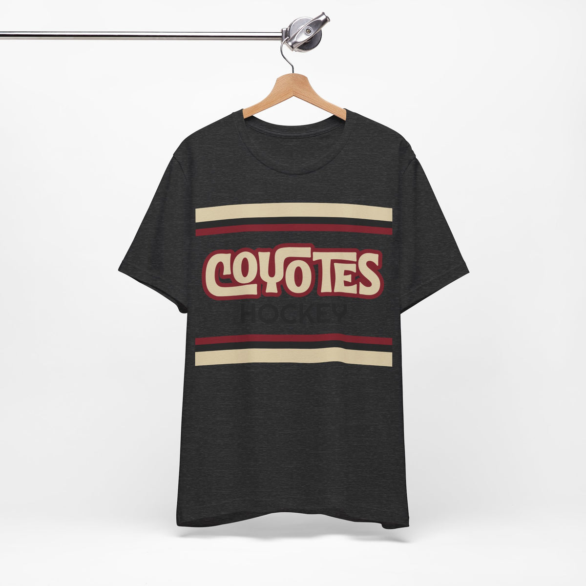 Retro Coyotes Shirt, Vintage Striped Coyotes Hockey T-Shirt