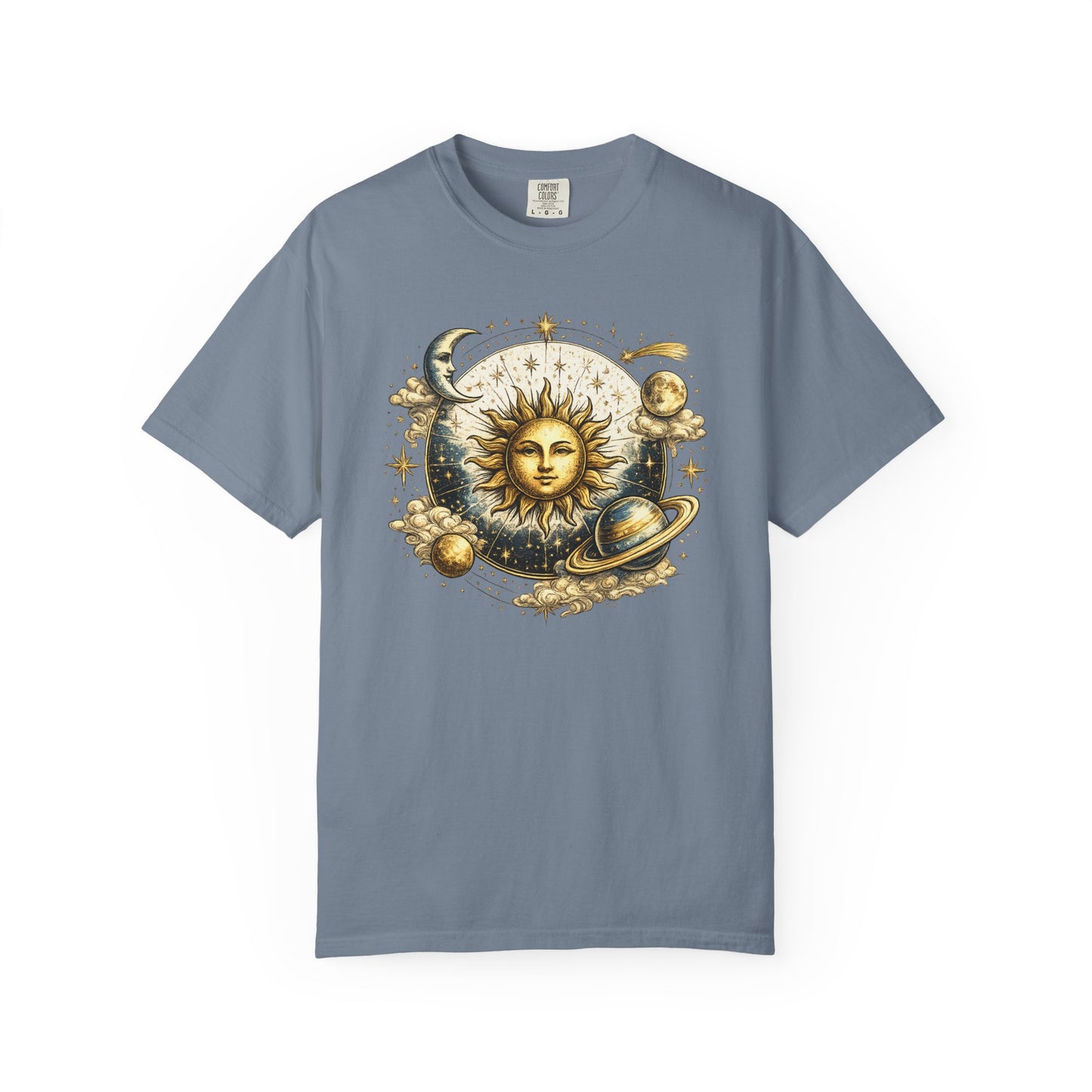 Celestial Sun and Moon Graphic Tee: Astrology Planet Shirt, Universe Shirt, Solar System Tee