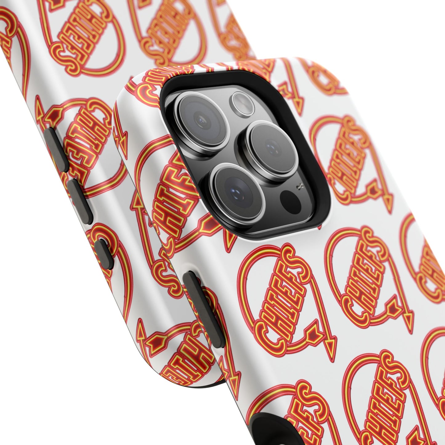Chiefs Pattern Phone Case, Magnetic Phone Case, Retro Phone Case, Baseball Case for iPhone or Samsung, Chiefs Football Gifts