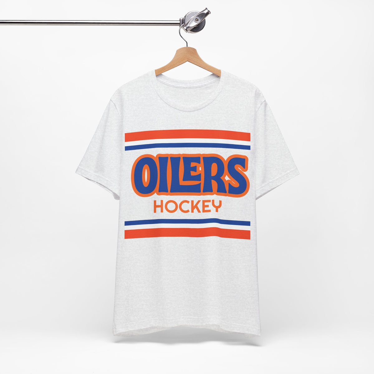 Retro Oilers Shirt, Vintage Striped Oilers Hockey T-Shirt