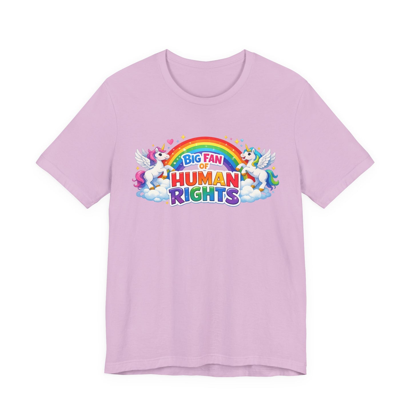 Big Fan of Human Rights T-Shirt, Rainbow Unicorns Humanity Shirt, Pride Shirt