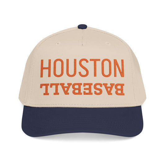 Embroidered Houston Baseball Hat, Mid Profile Baseball Cap, Sports Gifts