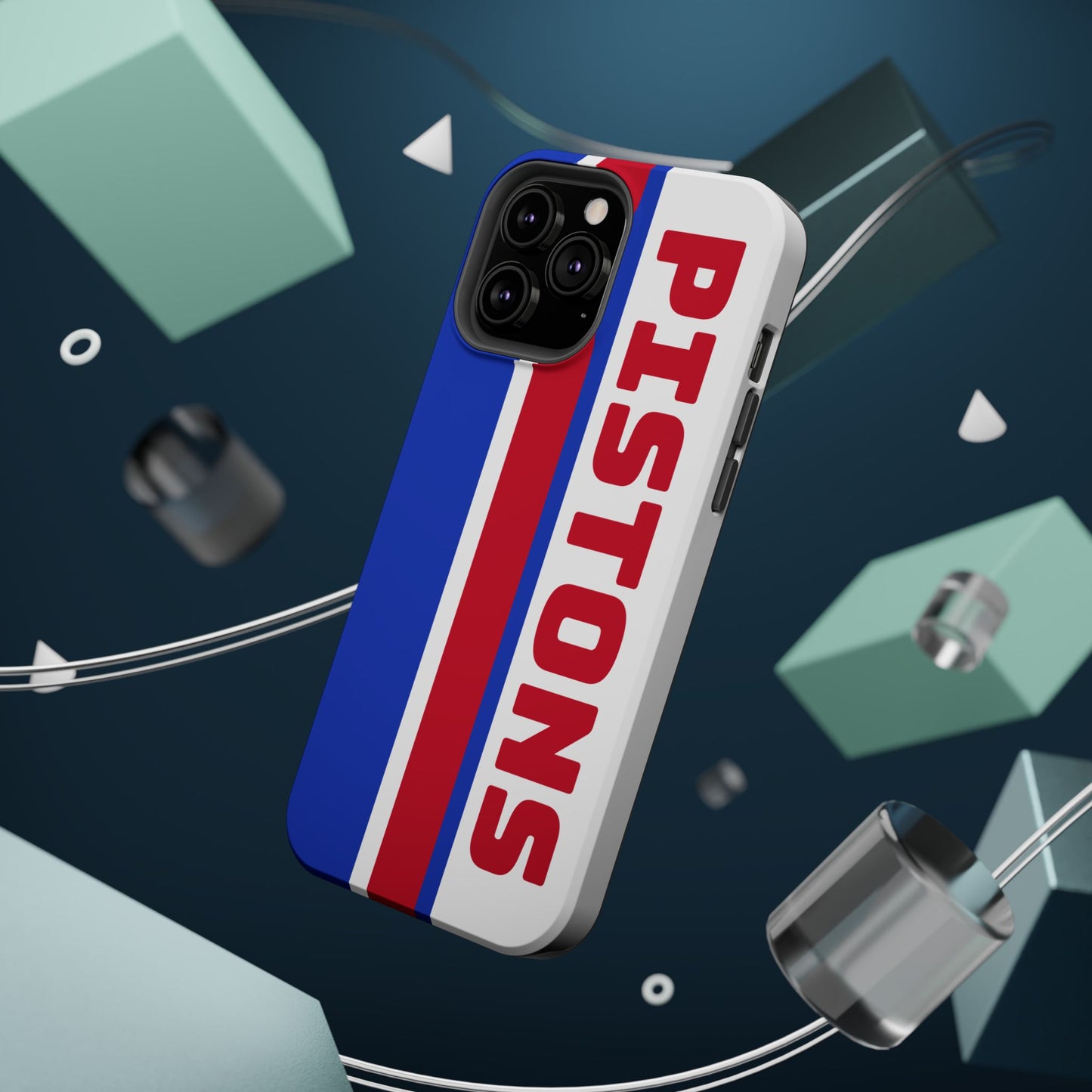 Pistons Phone Case, Magnetic Phone Case, Retro Phone Case, Basketball Gifts