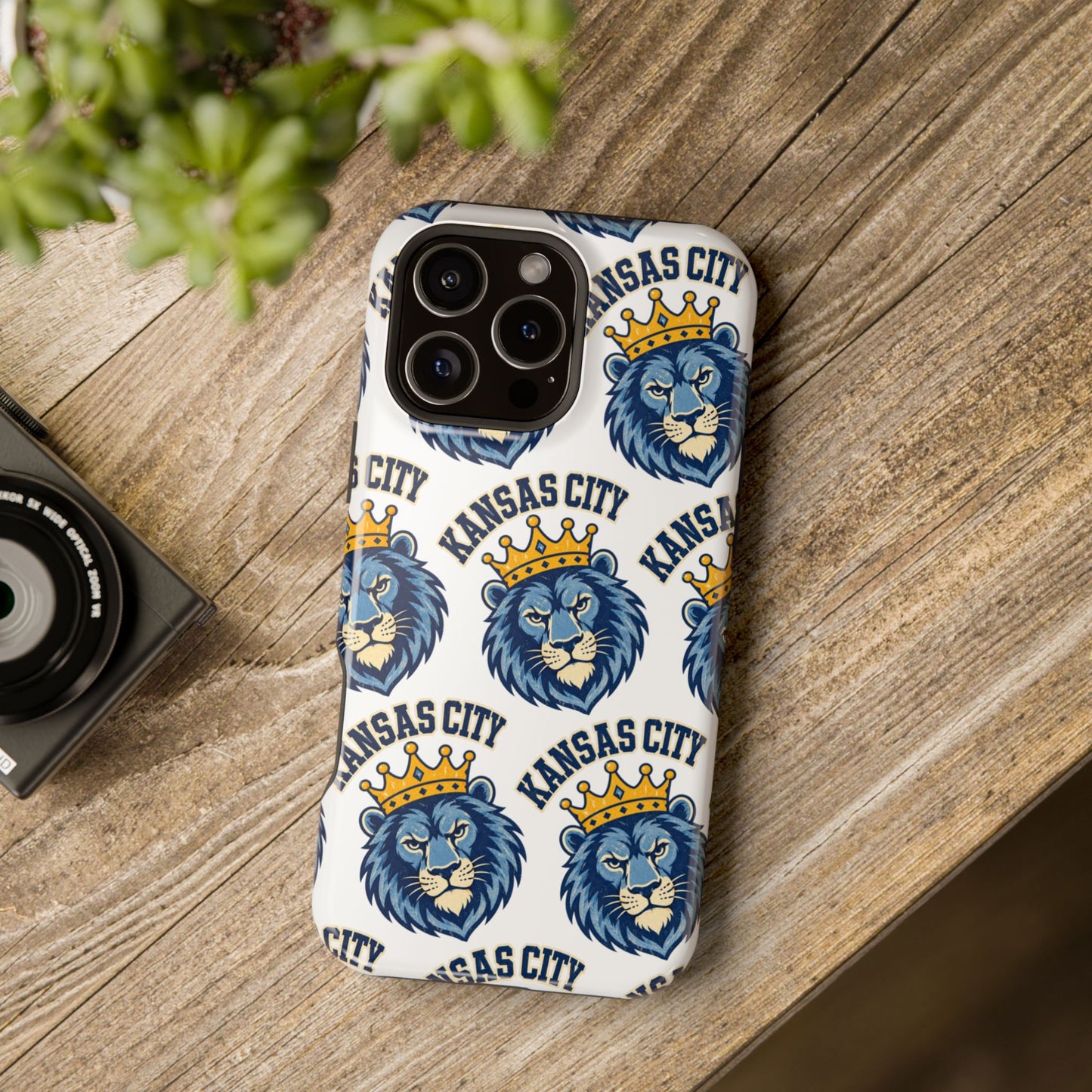 Lion Royals Pattern Phone Case, Magnetic Phone Case, Baseball Phone Case, Retro Phone Case