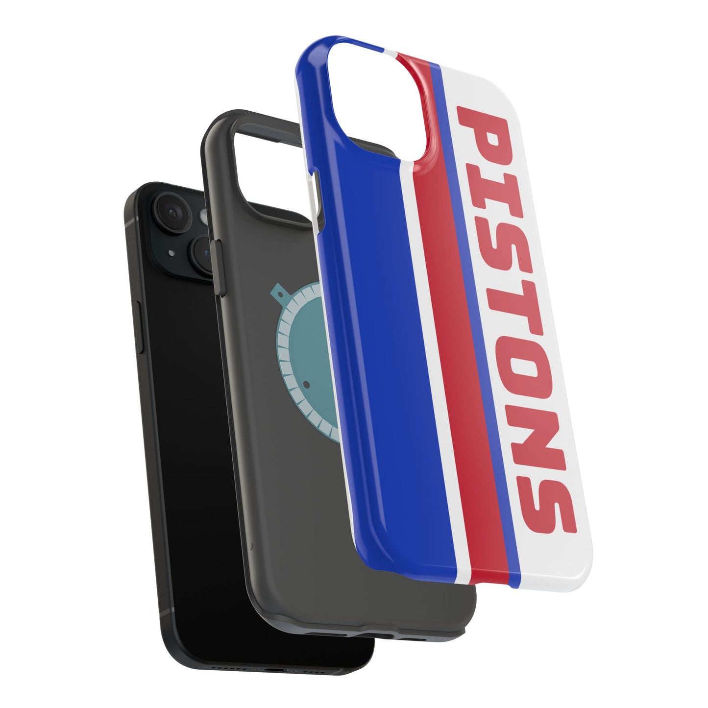 Pistons Phone Case, Magnetic Phone Case, Retro Phone Case, Basketball Gifts