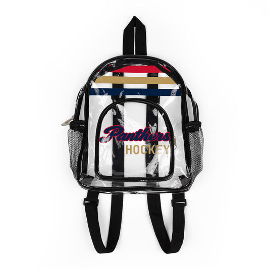 Panthers Clear Backpack, Stadium Bag, Hockey Arena Bag, Transparent Bag
