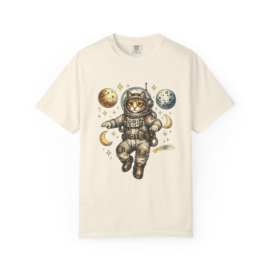 Astronaut Cat Tee | Space Kitty Illustration T-Shirt