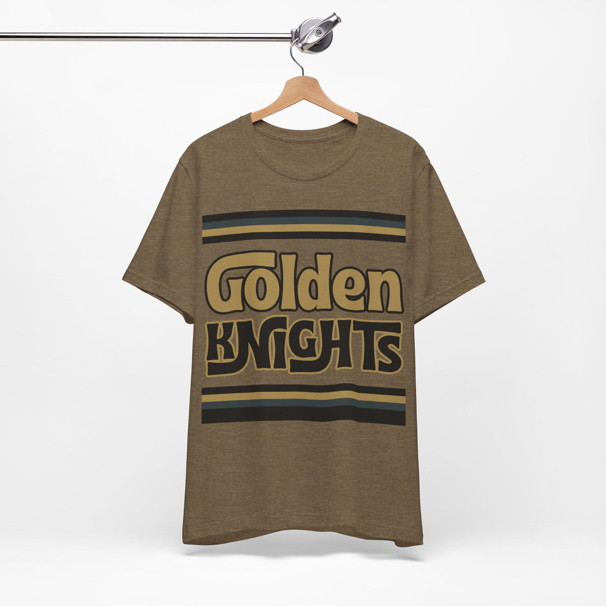 Retro Golden Knights Shirt, Vintage Striped Golden Knights Hockey T-Shirt