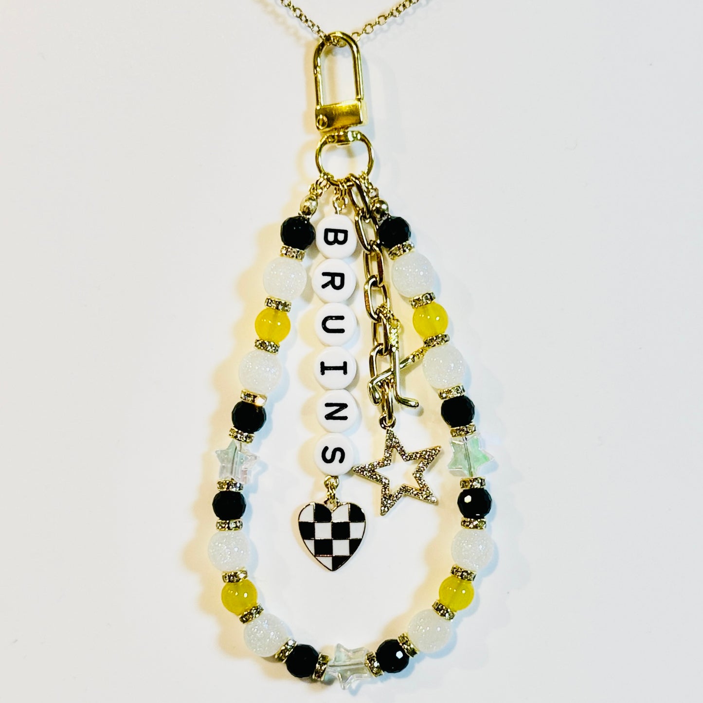 Hockey Team Bag Charm – Oilers, Stars, Hurricanes, Blues, Custom Sports Charms, Hockey Keychain