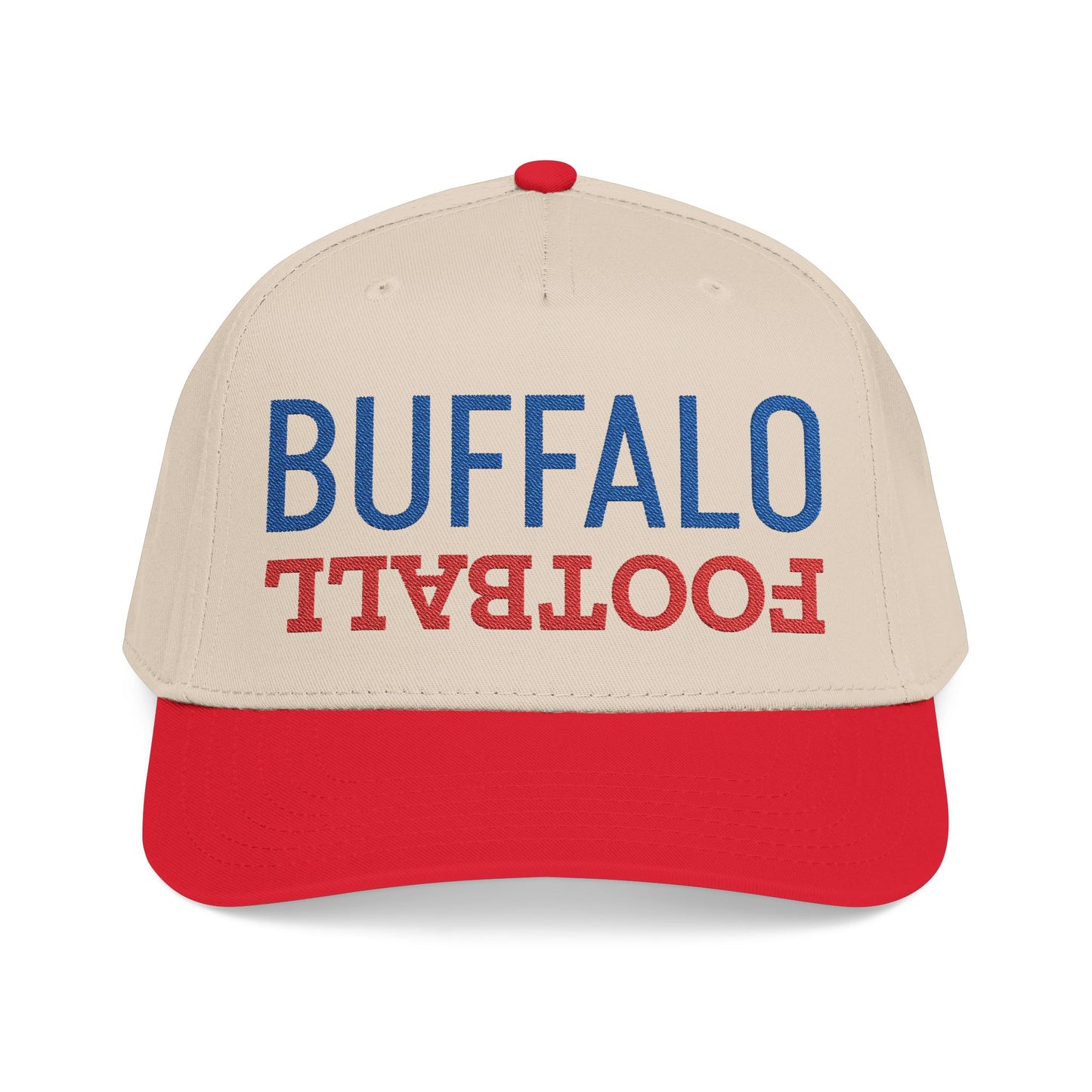 Embroidered Buffalo Football Hat, Mid Profile Baseball Cap, Sports Gifts