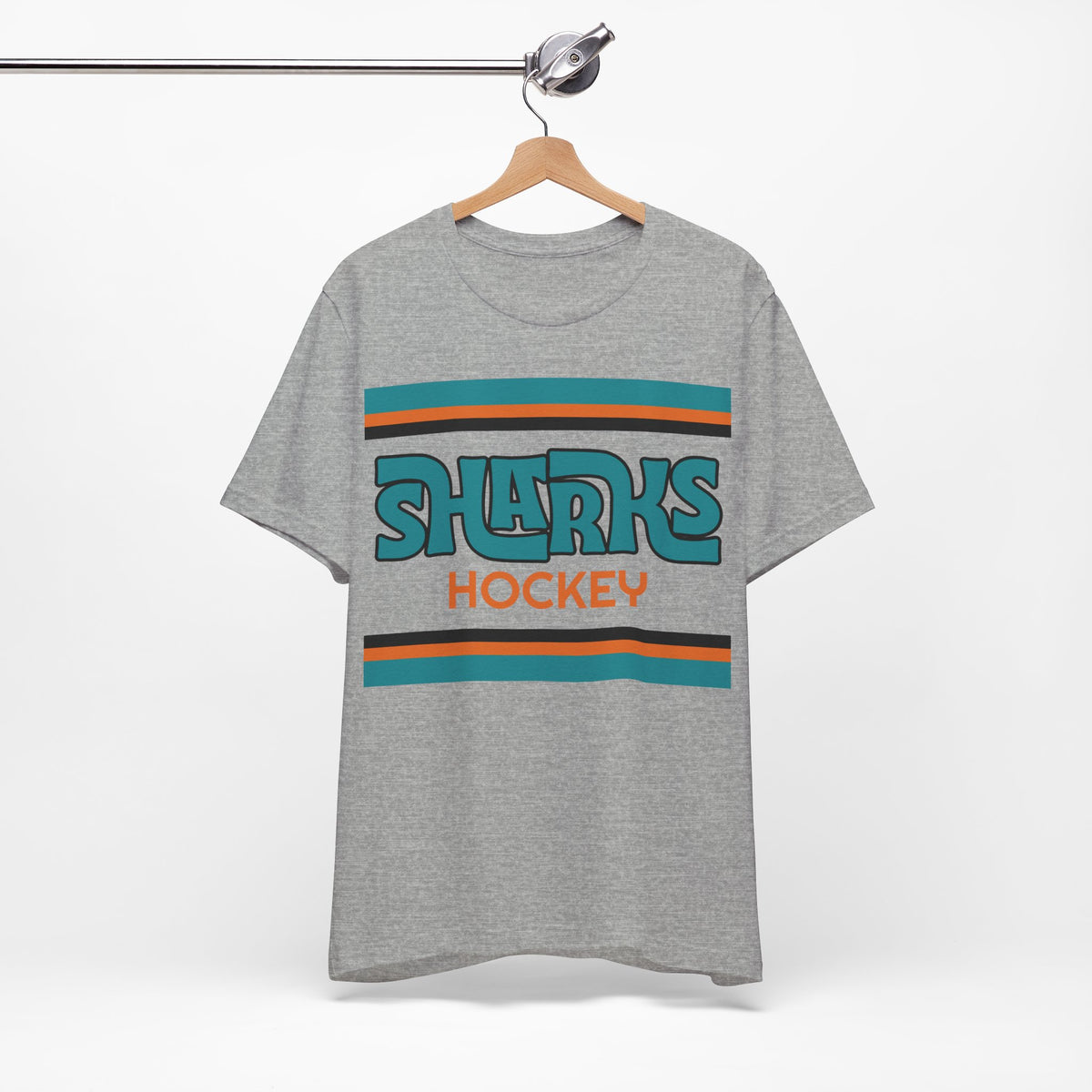 Retro Sharks Shirt, Vintage Striped Sharks T-Shirt