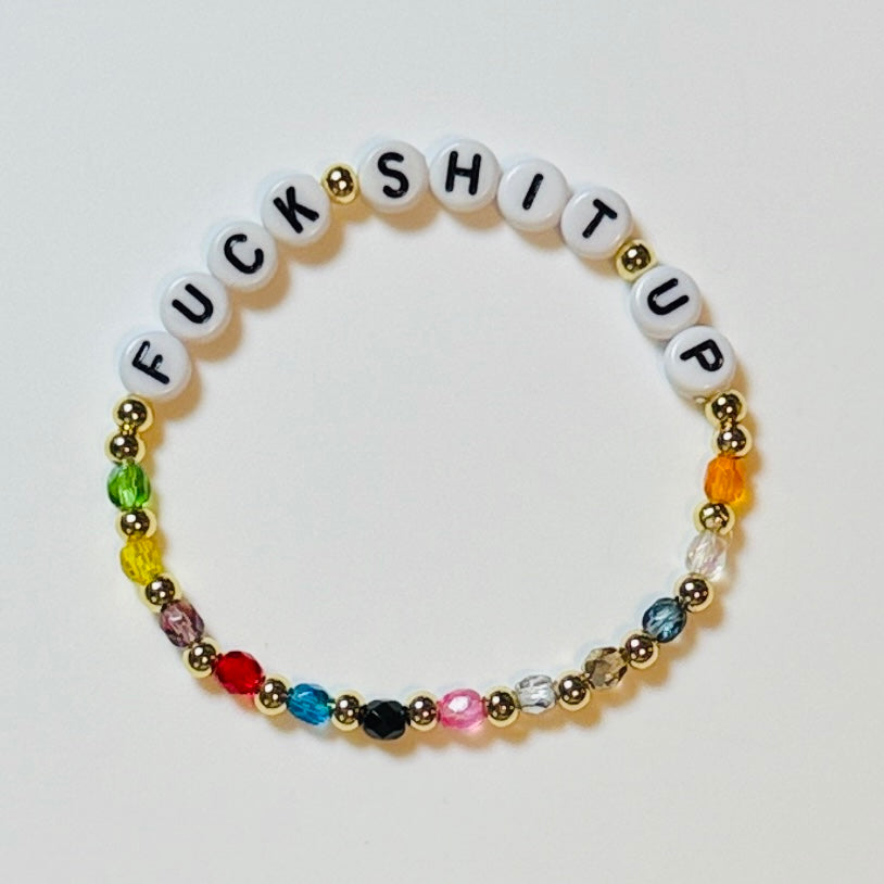 Fuck Shit Up Bracelet: 12 Eras, Gold, Silver or Rose Gold Plated