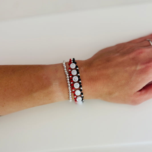 Buccaneers Football Woven, Beaded Bracelet, Seed Bead Jewelry, Handmade Game Day Gift