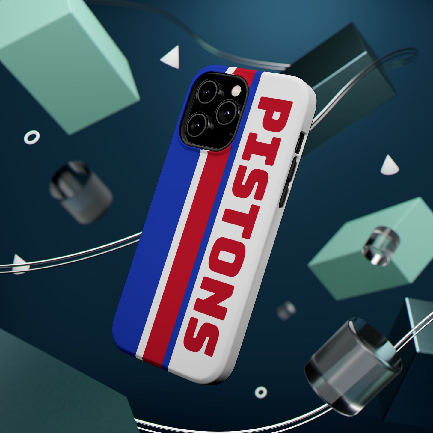 Pistons Phone Case, Magnetic Phone Case, Retro Phone Case, Basketball Gifts