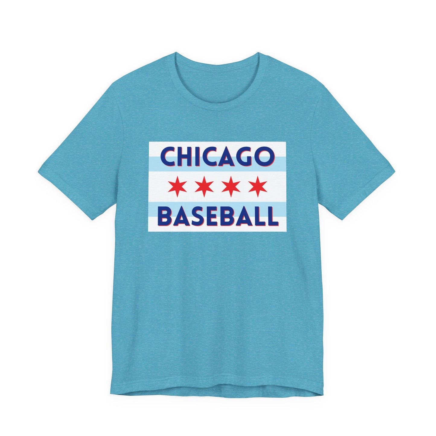Chicago Baseball T-Shirt, Chicago Flag Tee