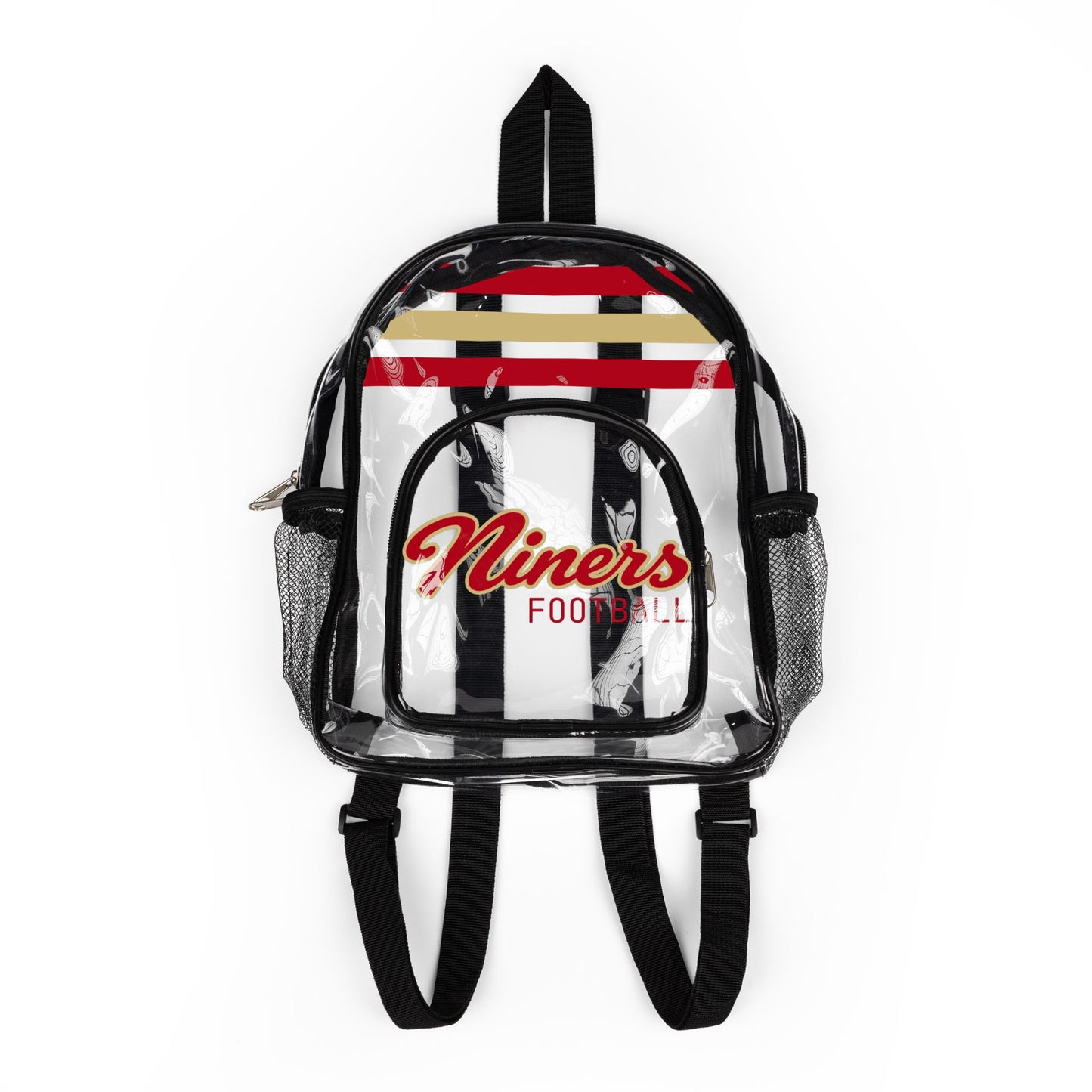 Niners Clear Backpack, Stadium Bag, Football Belt Bag, Transparent Fanny Pack