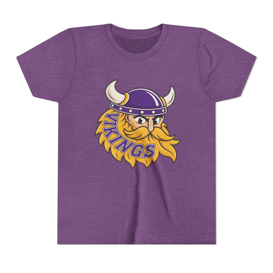 Purple Kids Vikings Tee, Child Vikings Shirt