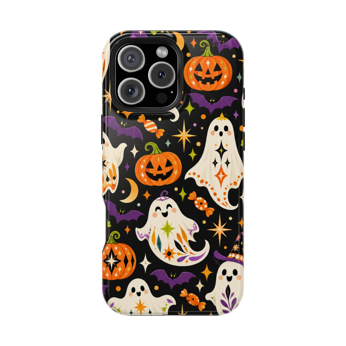 Cute Halloween Ghosts and Pumpkins Phone Case | Magnetic Impact-Resistant Case