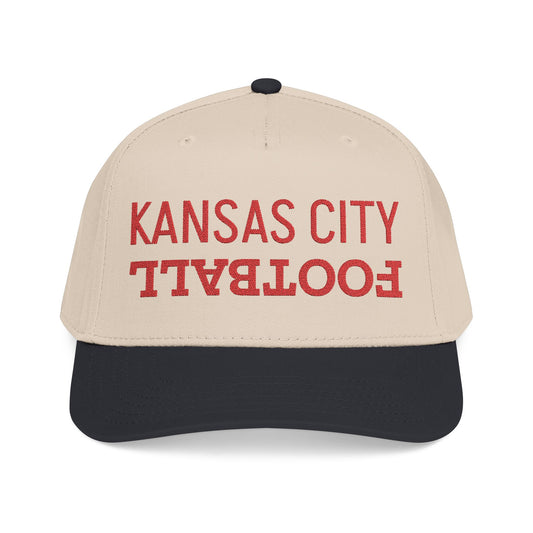 Embroidered Kansas City Football Hat, Mid Profile Baseball Cap, Football Gifts
