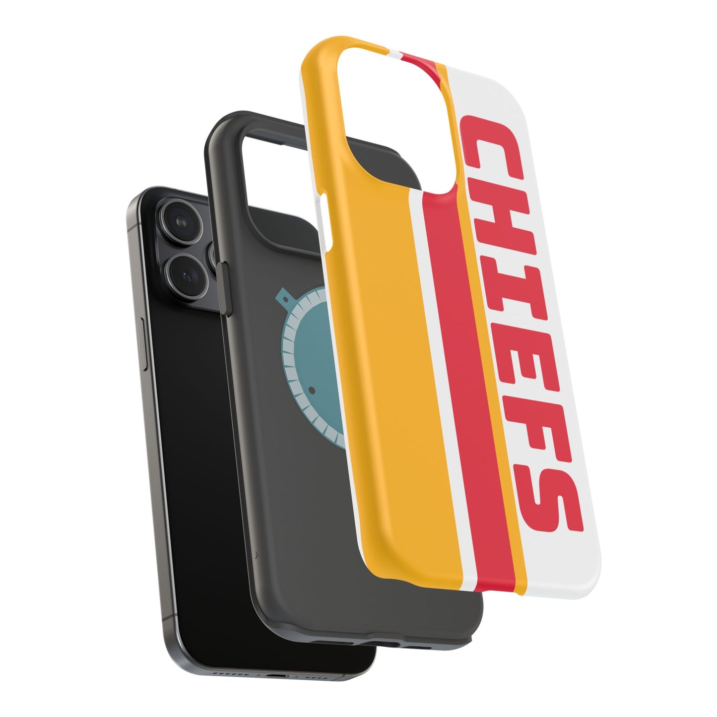 Chiefs Phone Case, Magnetic Phone Case, Retro Phone Case, Baseball Case for iPhone or Samsung, Chiefs Football Gifts