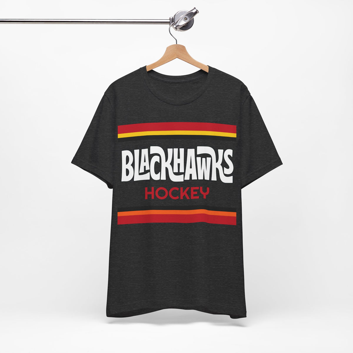 Retro Blackhawks Shirt, Vintage Striped Blackhawks T-Shirt