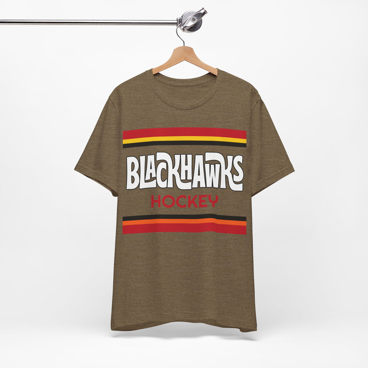 Retro Blackhawks Shirt, Vintage Striped Blackhawks T-Shirt
