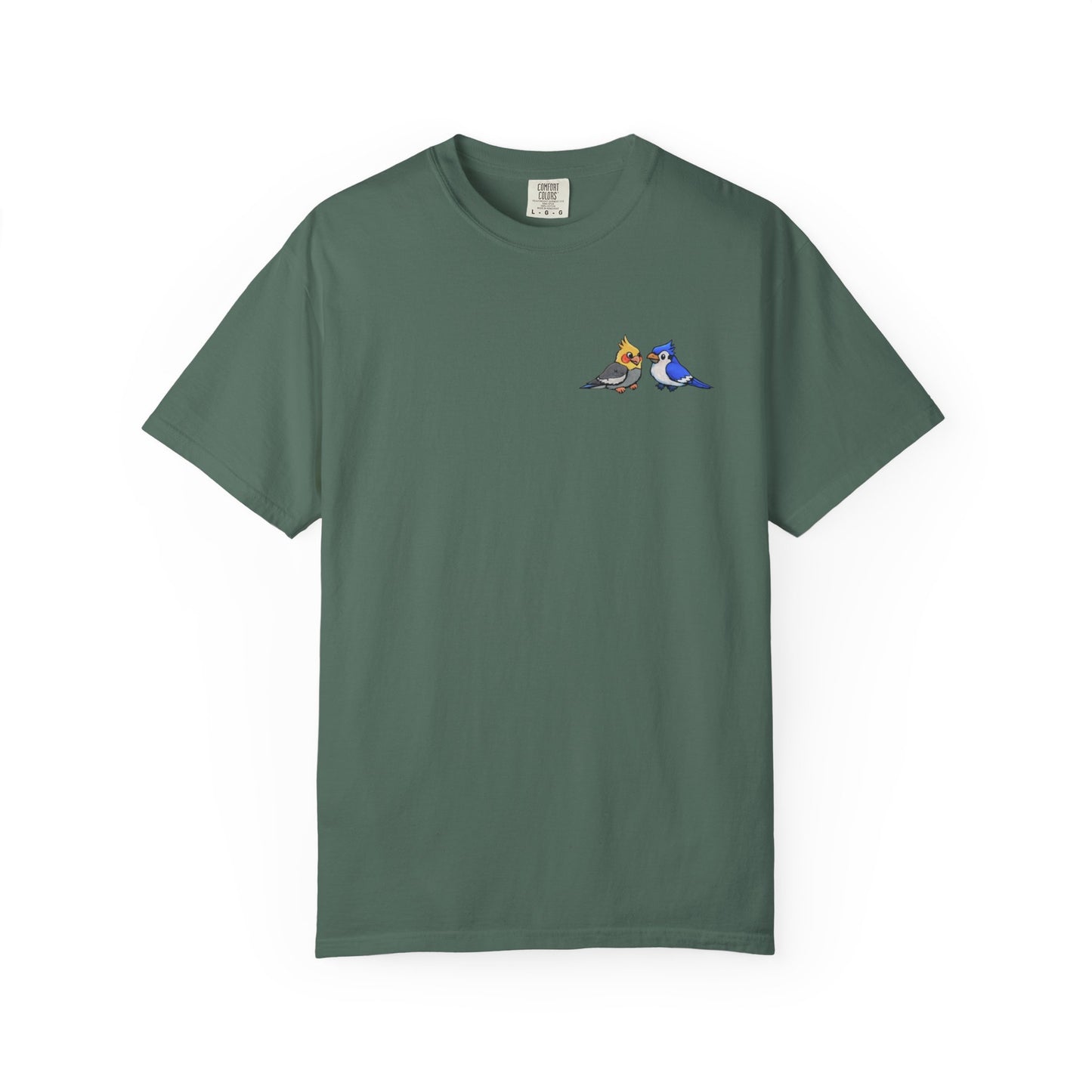 Buffalo and Birds T- Shirt: Bison Graphic Tee, Funny Graphic T-Shirt, Bird Shirt