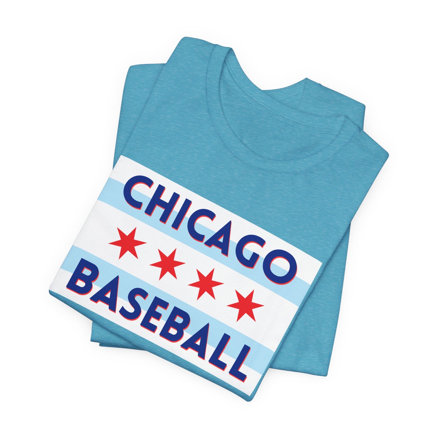 Chicago Baseball T-Shirt, Chicago Flag Tee