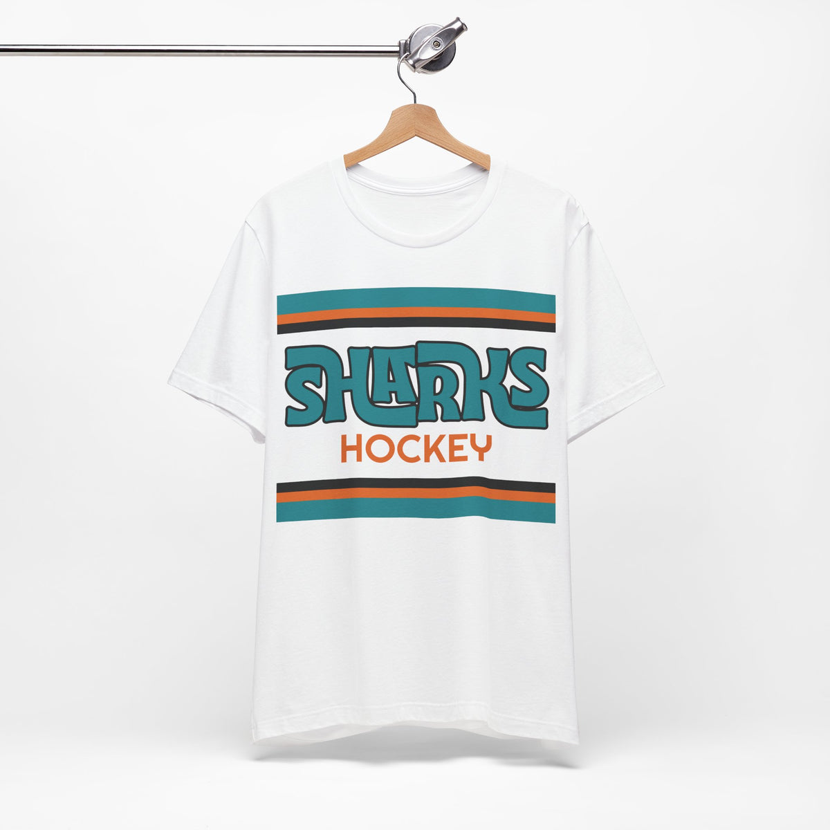 Retro Sharks Shirt, Vintage Striped Sharks T-Shirt
